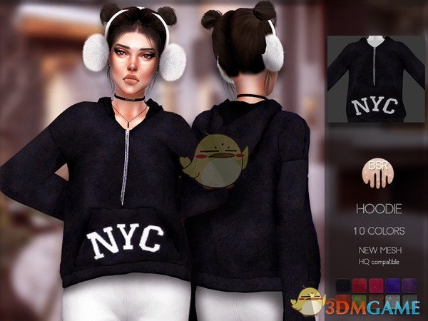 《模拟人生4》时尚女性连帽衫MOD