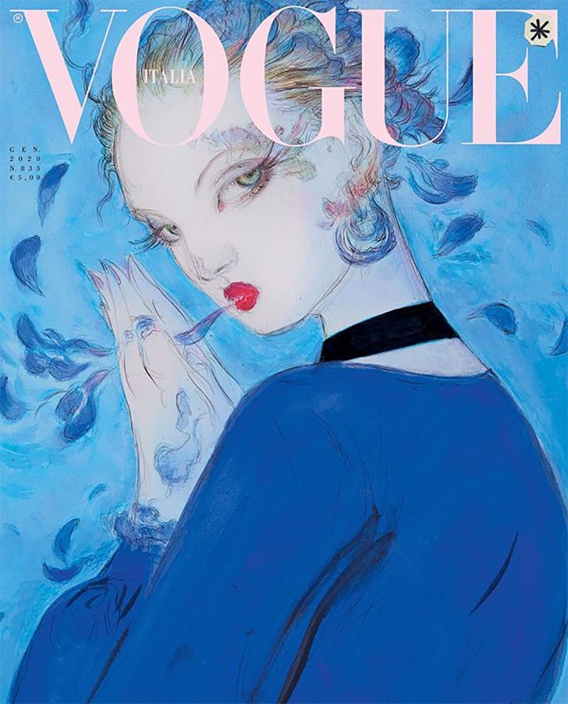 FF系列美术设计师天野喜孝为Vogue杂志绘制封面