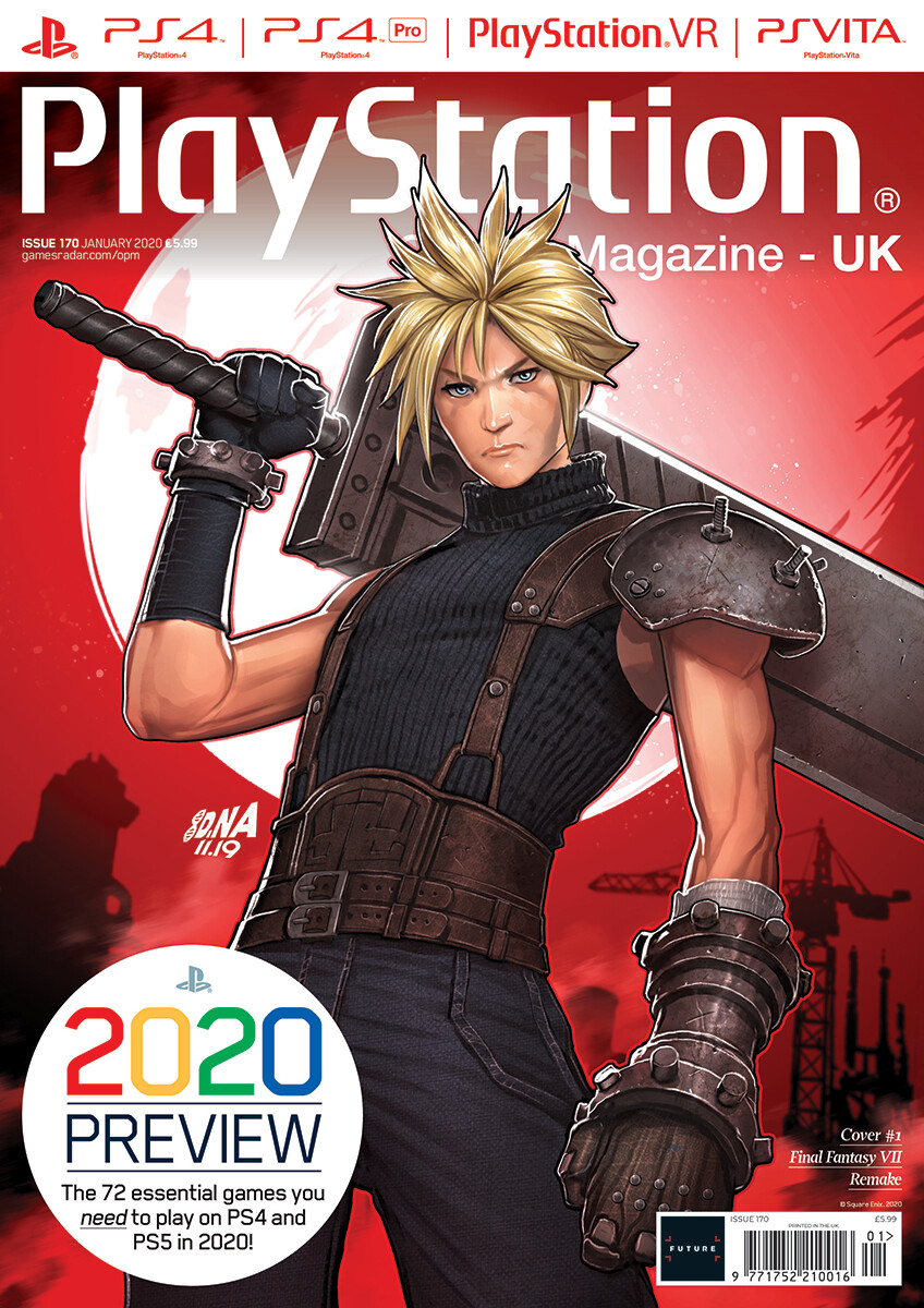英国PlayStation官方杂志1月封面 克劳德举大剑真酷