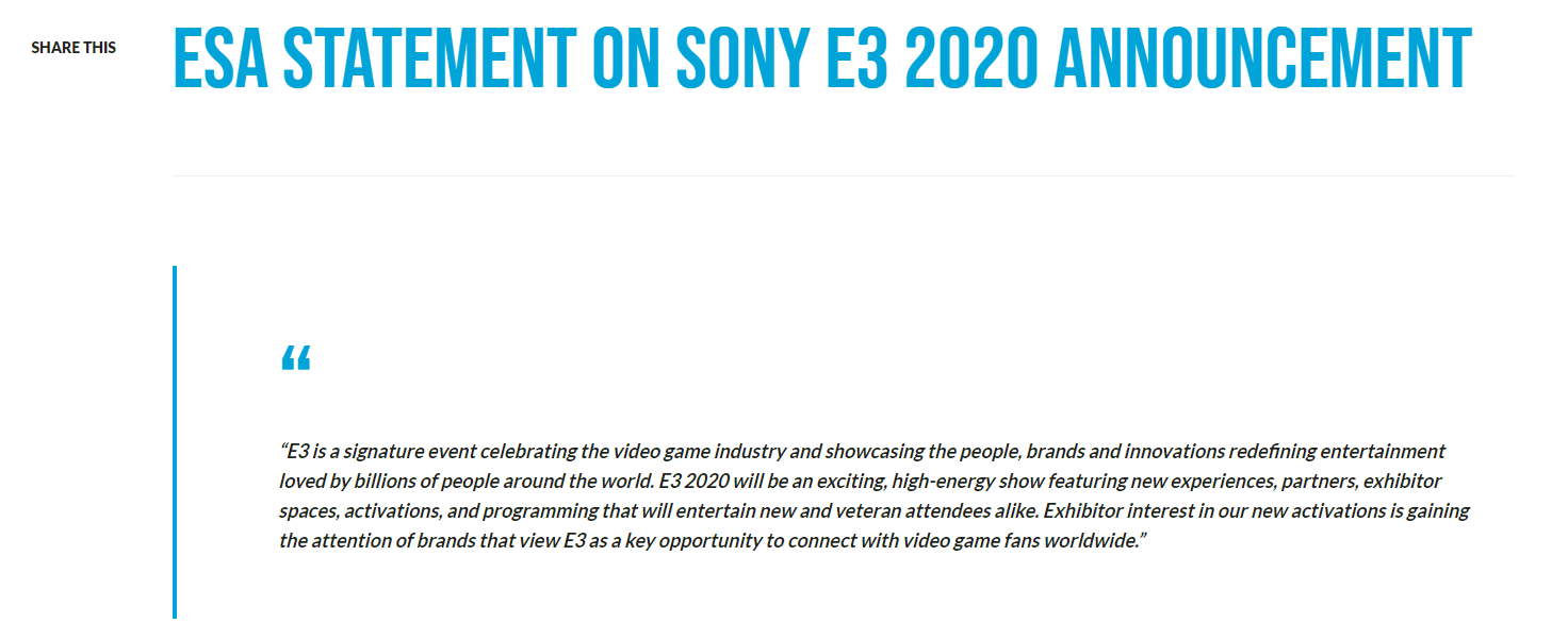 没有索尼一样充满乐趣 E3主办方发表声明安抚万家