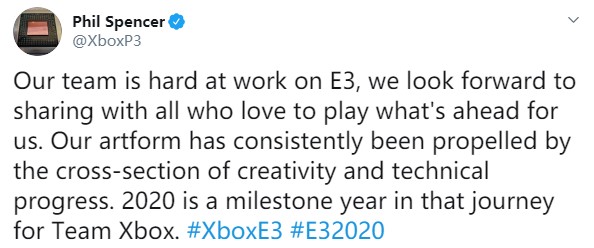 Xbox总裁确认将继续参加E3展 2020是里程碑的一年