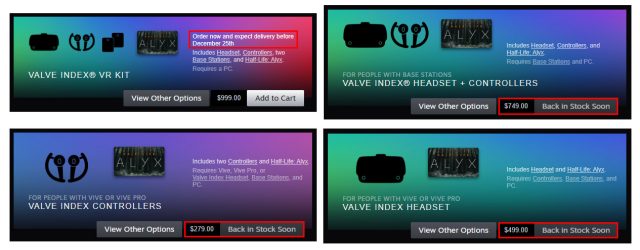 《半条命》的影响力 V社VR头戴Index在31个地区售罄 