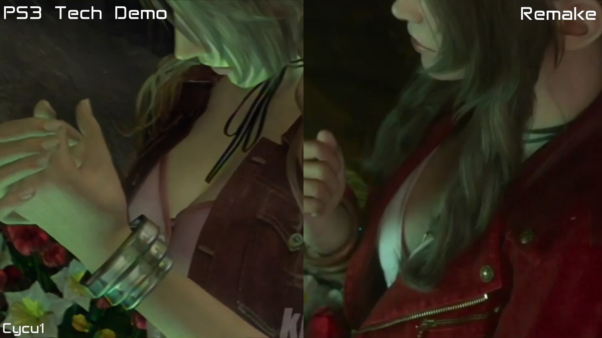 《最终幻想7：重制版》与PS3版对比 爱丽丝更性感迷人