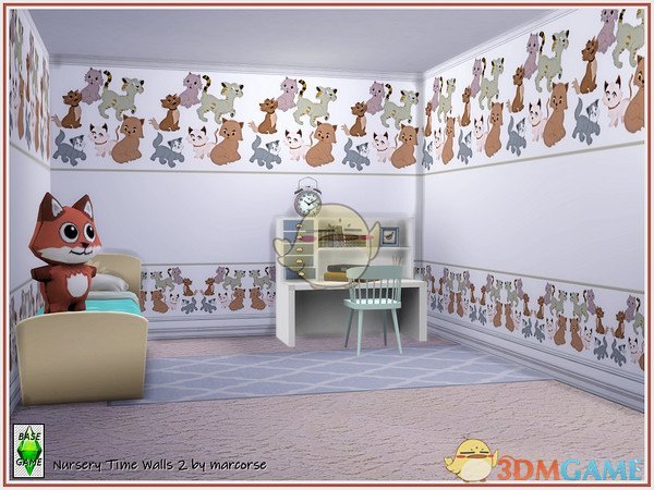 《模拟人生4》儿童房可爱墙纸MOD