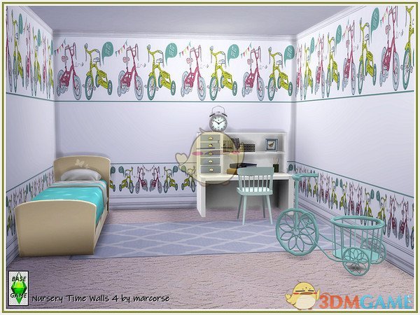 《模拟人生4》儿童房可爱墙纸MOD