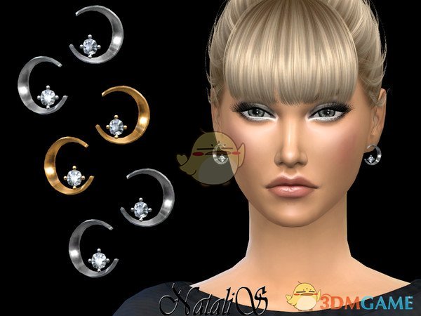 《模拟人生4》女性月亮钻石耳环MOD