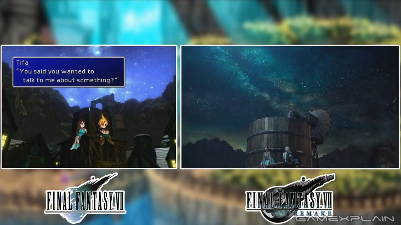 《最终幻想7：重制版》新预告PS4与PS1版对比