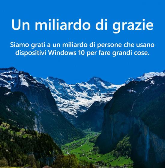微硬公布Windows 10齐球拆机量冲破10亿台