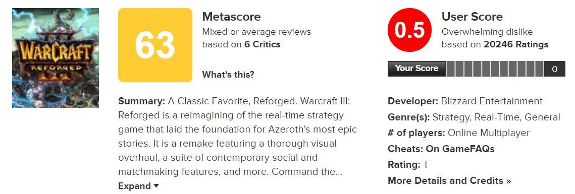 《魔兽3：重制版》中包团队：评分那么低我们也很易过