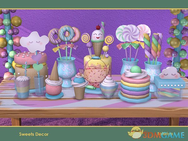 《模拟人生4》生日派对蛋糕装饰品MOD