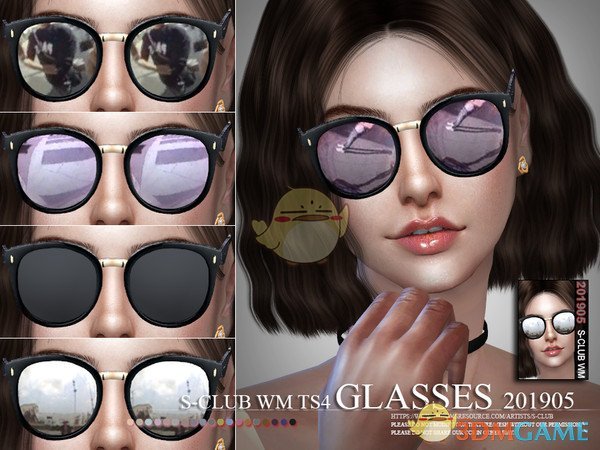 《模拟人生4》女士时尚圆框眼镜MOD