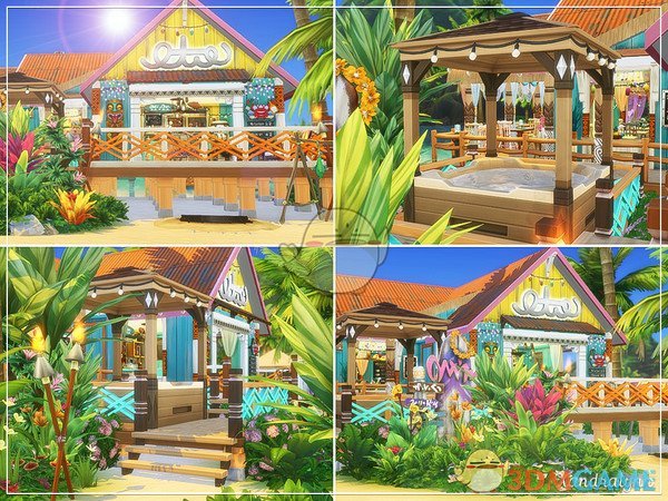 《模拟人生4》海边木质豪华餐厅MOD
