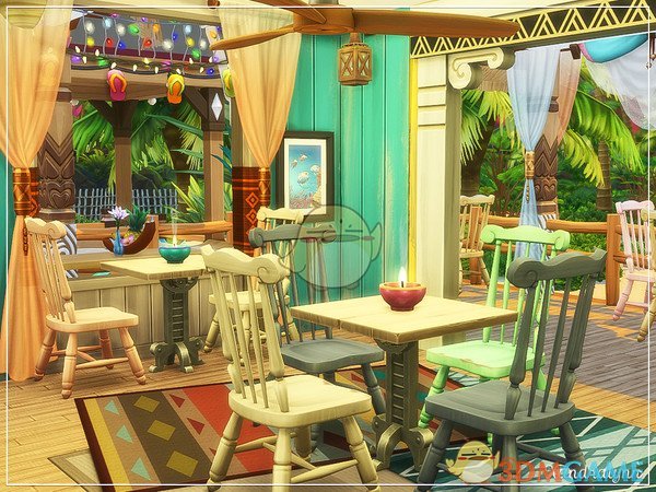 《模拟人生4》海边木质豪华餐厅MOD