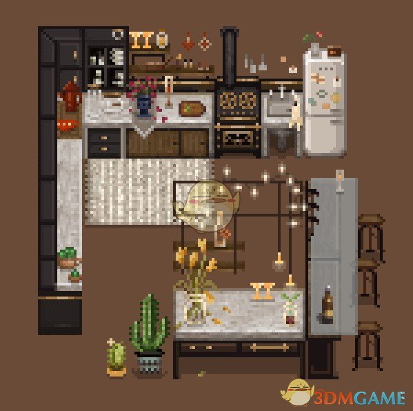 《星露谷物语》现代厨房和室内装饰MOD