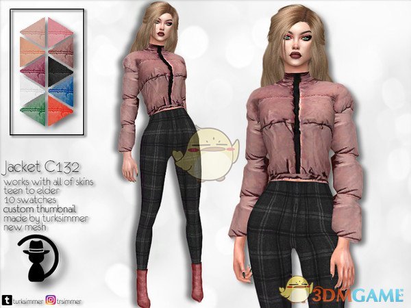 《模拟人生4》女性时尚羽绒夹克MOD