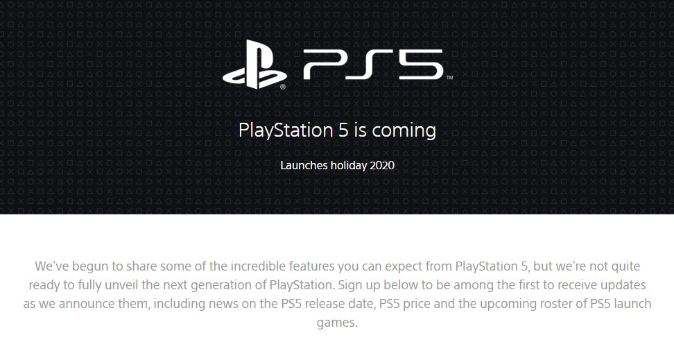 PS5最新消息邮件提醒上线 直言还未准备好公开