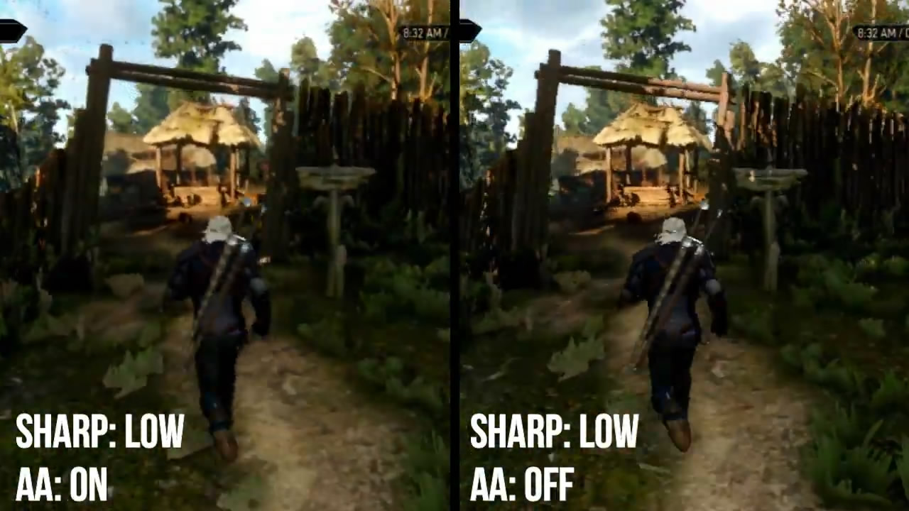NS《巫师3》3.6更新画质提升 画面选项对比视频