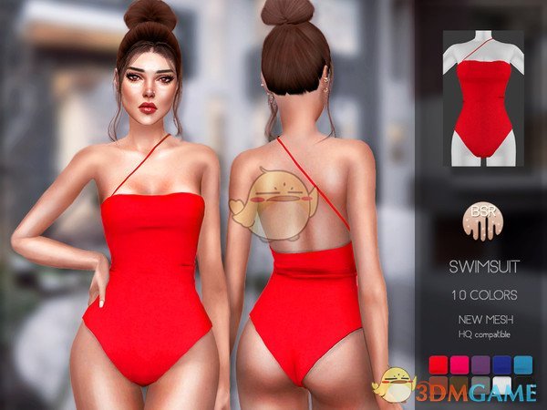 《模拟人生4》单吊带性感女性泳装MOD