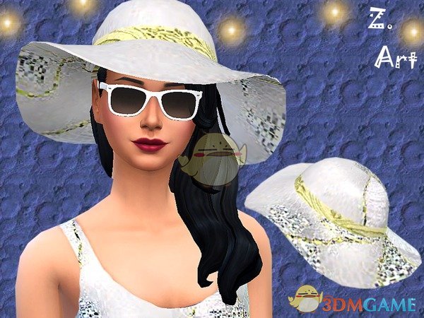 《模拟人生4》女性复古风格太阳帽MOD