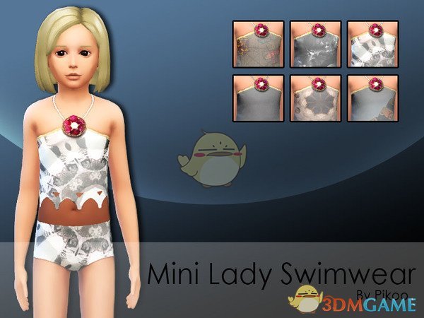 《模拟人生4》女孩可爱印花泳装MOD