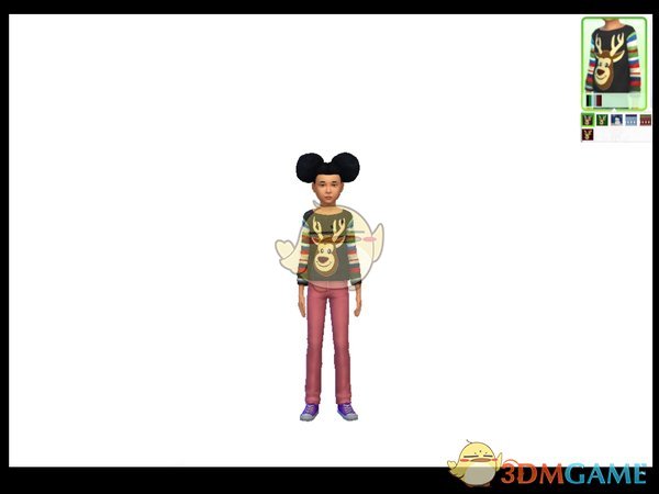 《模拟人生4》男孩可爱麋鹿毛衣MOD