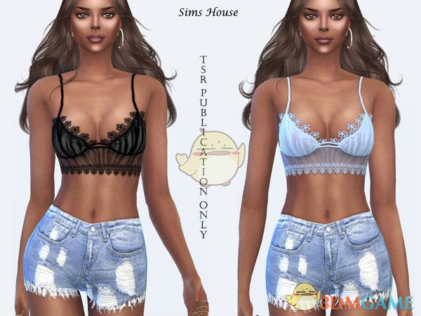 《模拟人生4》吊带性感蕾丝上衣MOD