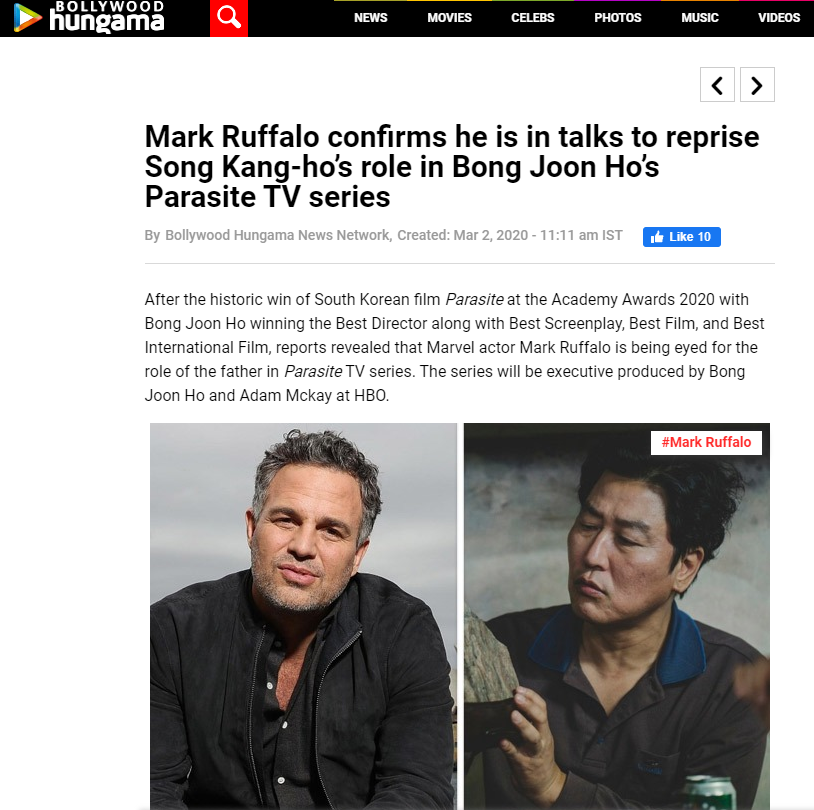 绿伟人Mark Ruffalo正正在商讲出演剧版《寄死虫》女亲1角
