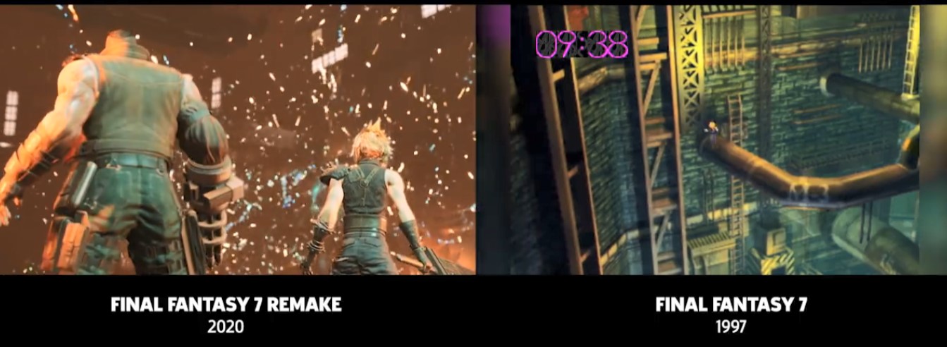《最终幻想7》 “壹号魔晄炉引爆作战” 新老对比
