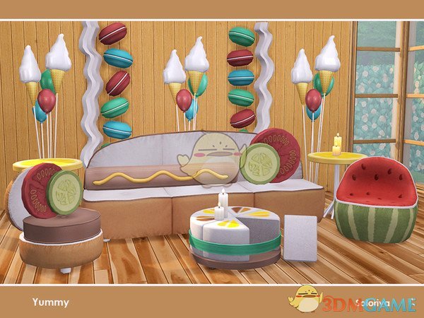 《模拟人生4》可爱的食物家具MOD