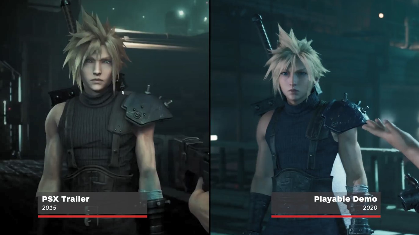 《最终幻想7：重制版》2015 VS 2020 细节更美了