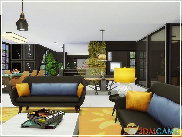 《模拟人生4》简洁的现代三层住宅MOD