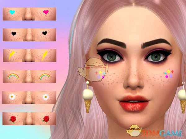 《模拟人生4》女性彩色脸部涂装MOD