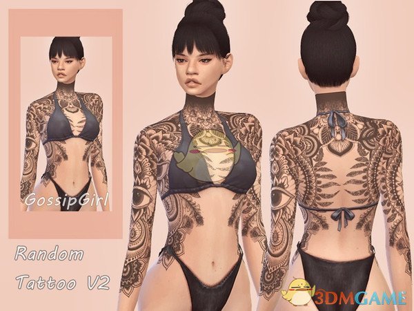 《模拟人生4》女性大面积纹身MOD