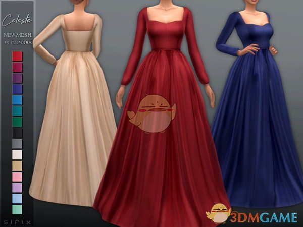 《模拟人生4》优雅的女士长裙MOD