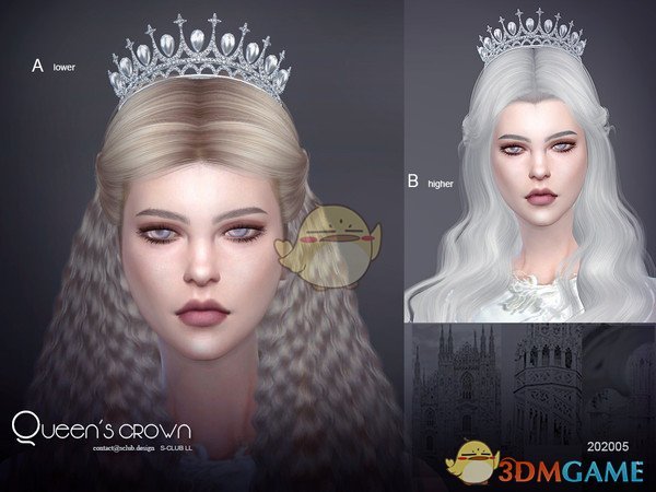 《模拟人生4》女性精致白色皇冠MOD