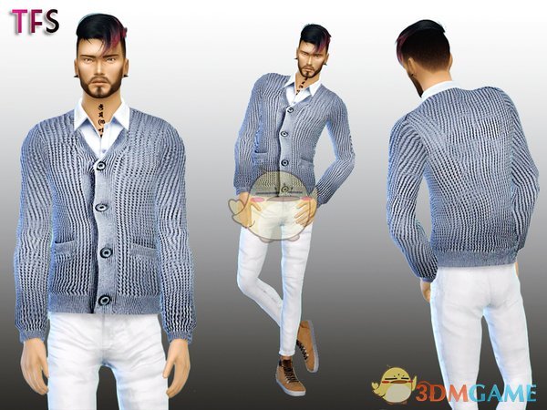 《模拟人生4》男性简洁羊毛衫MOD
