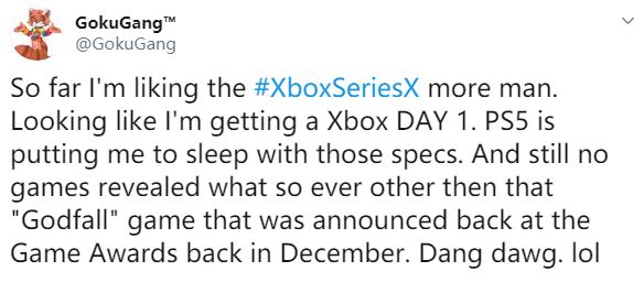 PS5配置公布引热议 Xbox：欢迎来到次世代