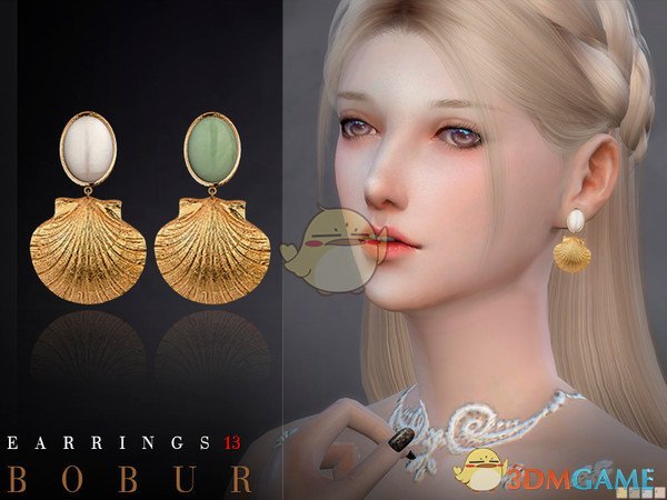 《模拟人生4》精致贝壳耳环MOD