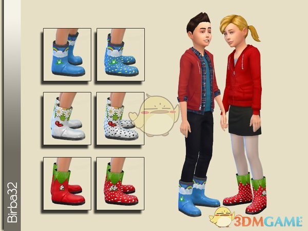 《模拟人生4》儿童可爱雨靴MOD