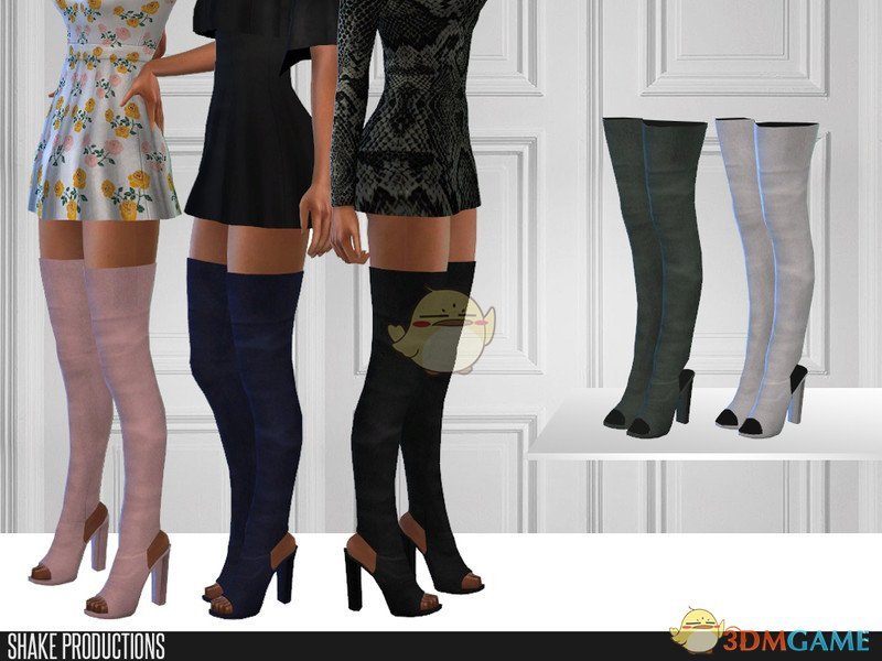 《模拟人生4》女性长筒高跟鞋MOD