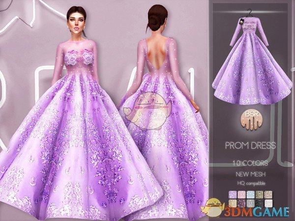 《模拟人生4》美丽印花舞会礼服MOD