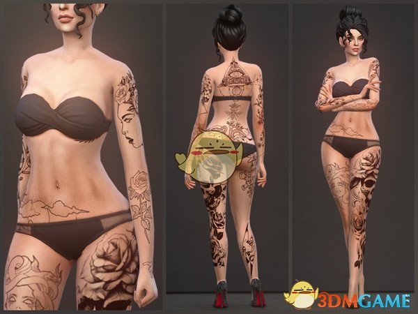 《模拟人生4》女款全身纹身MOD