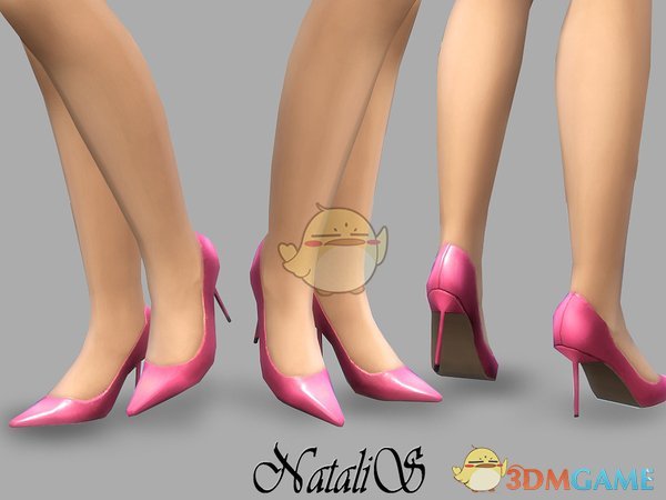 《模拟人生4》女款粉色皮鞋MOD