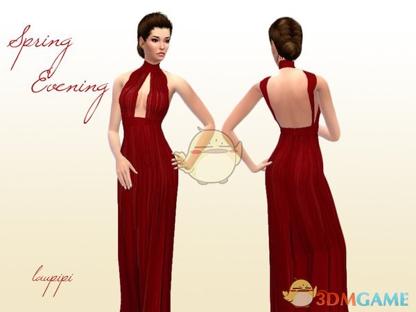 《模拟人生4》红色性感连衣裙MOD