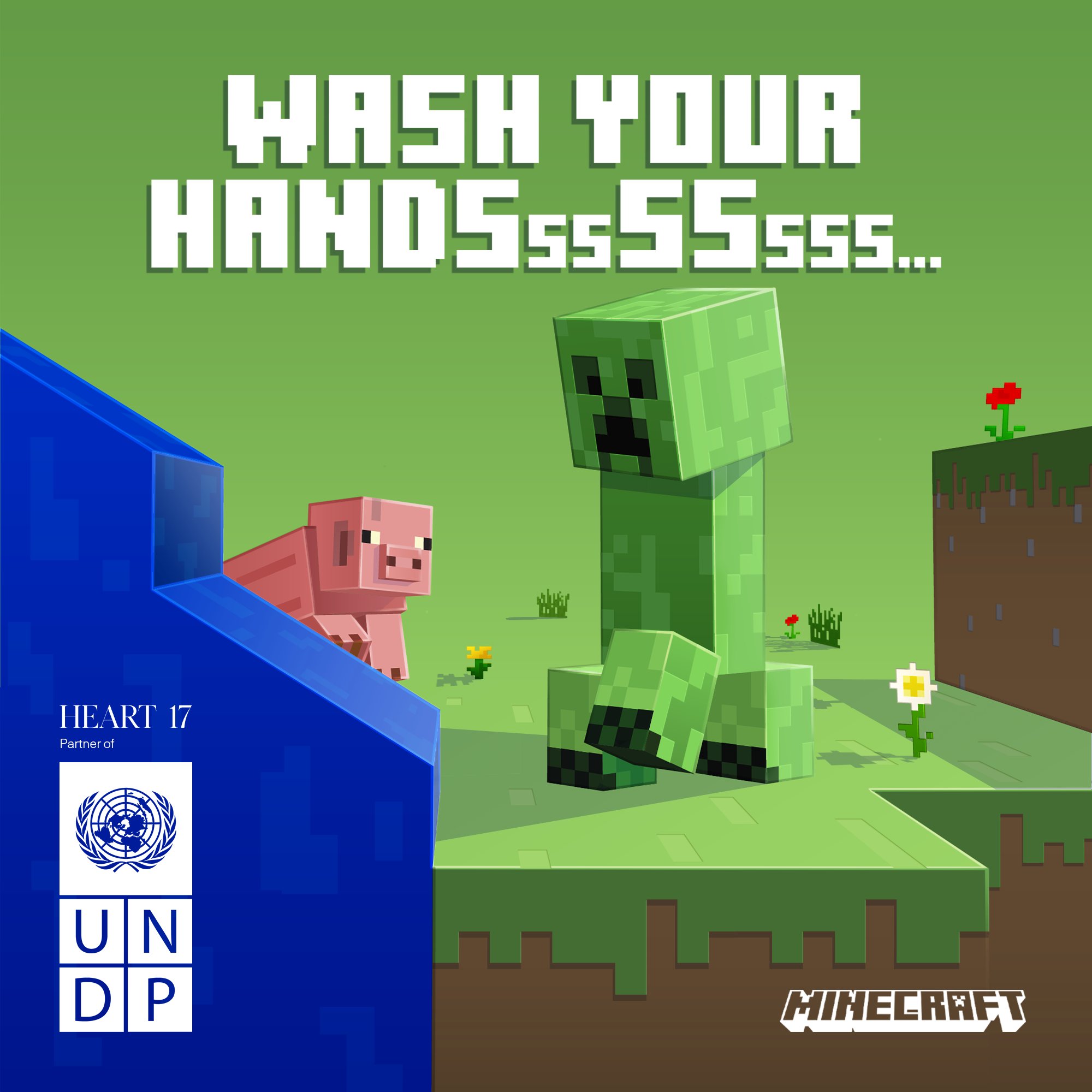 《我的世界》与联合国合作宣传防疫 苦力怕叫你多洗手