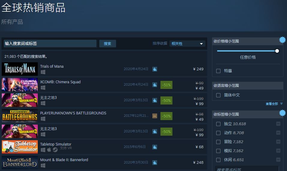 《圣剑传说3:重制版》登顶Steam热销榜 好评率89%