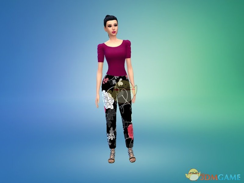 《模拟人生4》女性美丽印花长裤MOD