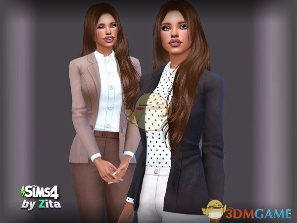 《模拟人生4》女性成熟商务西装MOD