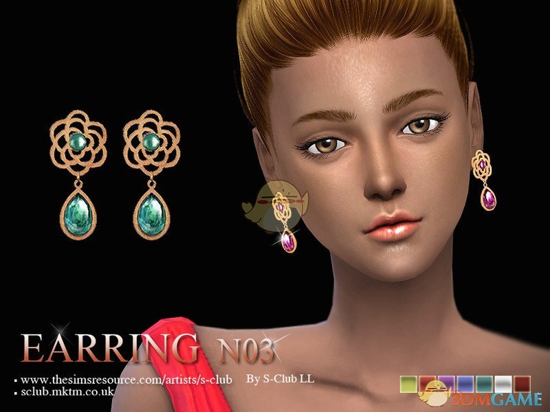 《模拟人生4》精致的钻石耳环MOD