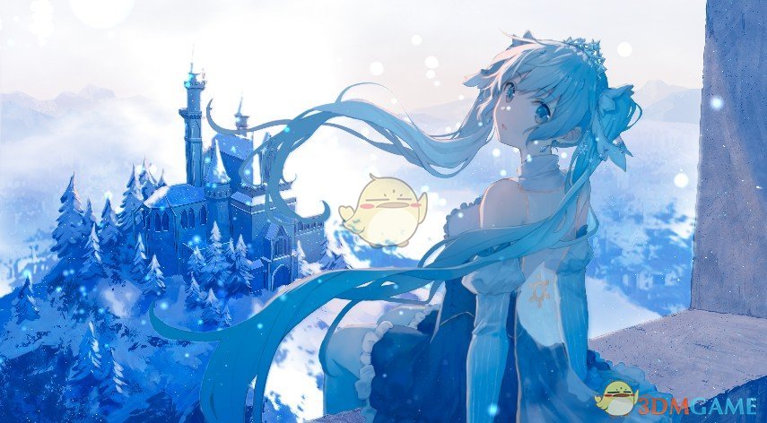 《Wallpaper Engine》暴风雪初音公主鼠标雪花动态壁纸